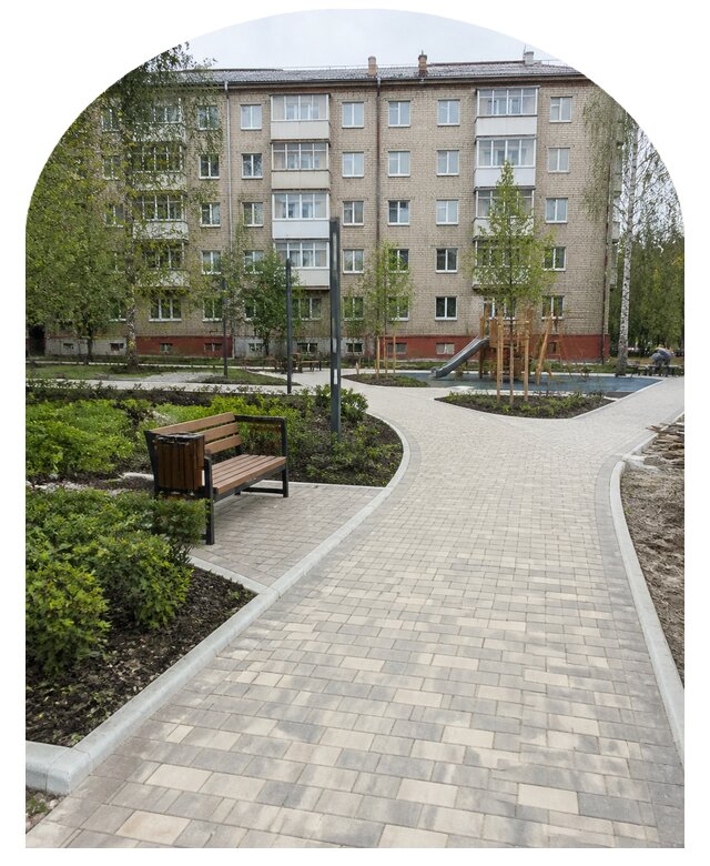 Благоустройство двора МКД под ключ в Орехове-Зуеве от 260500 р. | Метпроект-Рхв
